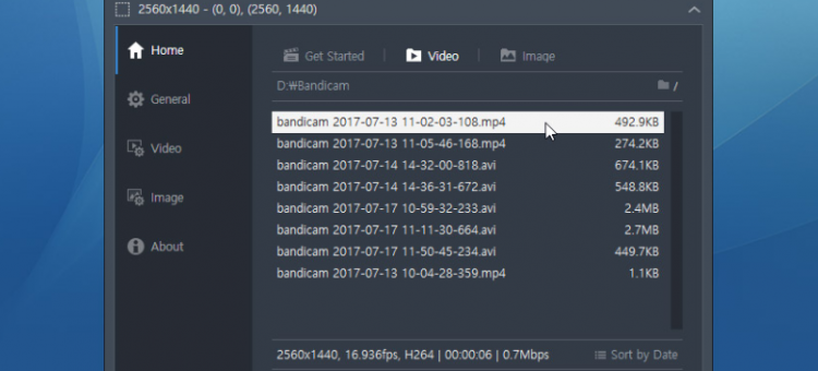 phần mềm quay video màn hình Bandicam
